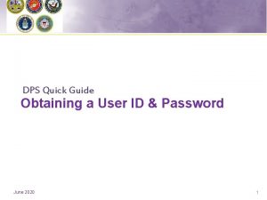 Dps password