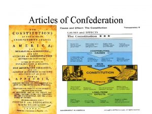 Articles of Confederation What is a Confederation A