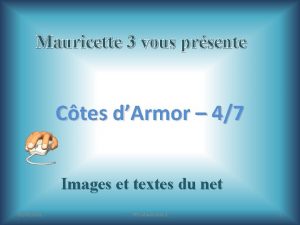 Mauricette 3 vous prsente Ctes dArmor 47 Images