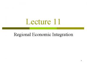 Different types of economic integration