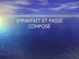 Mots cles de l'imparfait