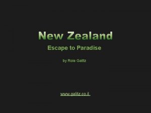 Escape to Paradise by Roie Galitz www galitz