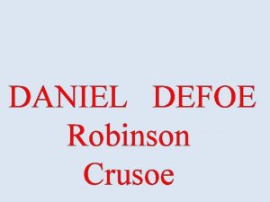 Robinson crusoe obsah