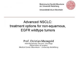 Advanced NSCLC treatment options for nonsquamous EGFR wildtype