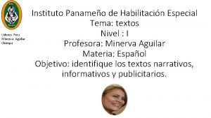 Lderes Pecs Minerva Aguilar Chiriqu Instituto Panameo de