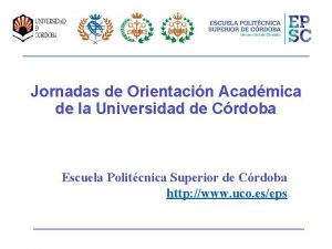 Jornadas de Orientacin Acadmica de la Universidad de