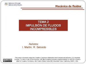 Mecnica de fluidos TEMA 2 IMPULSIN DE FLUIDOS