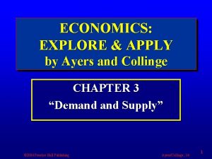 ECONOMICS EXPLORE APPLY by Ayers and Collinge CHAPTER