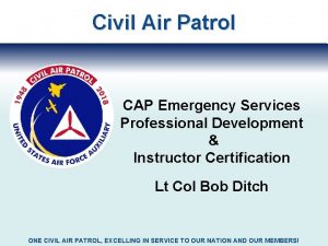 Civil Air Patrol CAP Emergency Services Professional Development