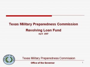Revolving fund example