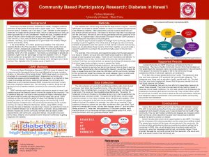 Community Based Participatory Research Diabetes in Hawaii University