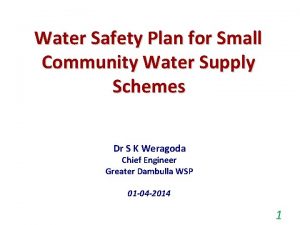 Water safety plan