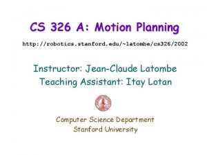 Cs 326 stanford