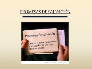 La promesa de salvación