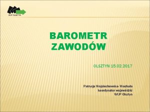 BAROMETR ZAWODW OLSZTYN 15 02 2017 Patrycja Wojciechowska