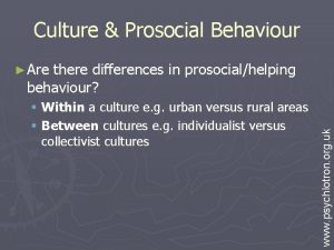 Culture Prosocial Behaviour there differences in prosocialhelping behaviour