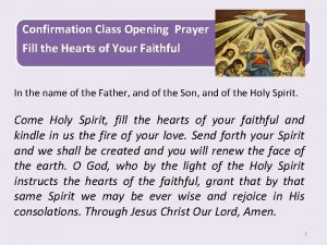 Opening class prayer