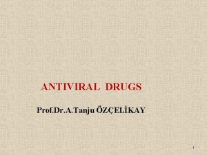 ANTIVIRAL DRUGS Prof Dr A Tanju ZELKAY 1