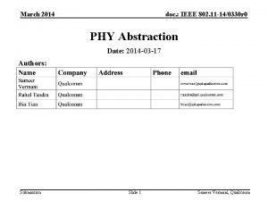 March 2014 doc IEEE 802 11 140330 r