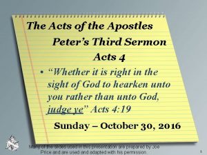The Acts of the Apostles Peters Third Sermon