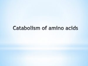 Deamination of amino acids