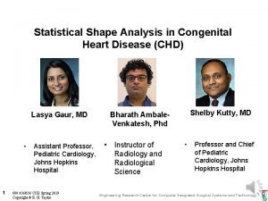 Statistical Shape Analysis in Congenital Heart Disease CHD