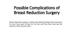 Breast reduction surgery in dubai
