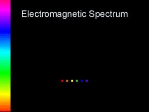 Electromagnetic Spectrum Electromagnetic waves Produced by the movement