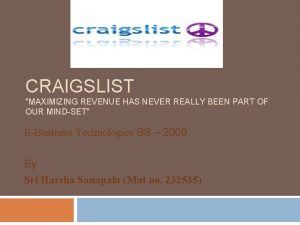 Craigslist revenue