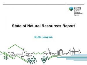 State of Natural Resources Report Ruth Jenkins Sustainable