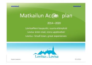 www loviisa fi www lovisa fi Matkailun Acon