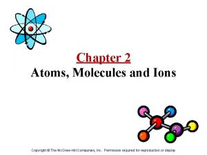 Chapter 2 Atoms Molecules and Ions Copyright The