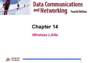 Chapter 14 Wireless LANs Kyung Hee University 1