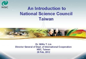 National science council taiwan