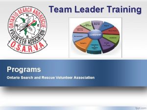 Team Leader Training Programs Ontario Search and Rescue