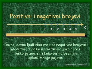 Pozitivni i negativni brojevi