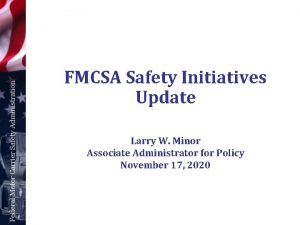 Larry minor fmcsa