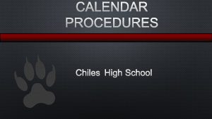 Chiles high school calendar Chiles high school calendar
