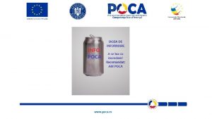 www poca ro Informarea i publicitatea proiectelor Reguli