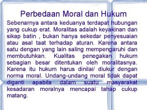 Apa itu standar moral