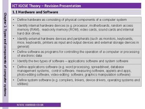 Igcse ict theory revision