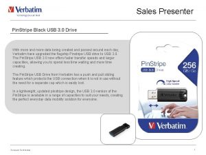 Sales Presenter Pin Stripe Black USB 3 0