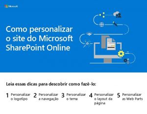 Como personalizar o site do Microsoft Share Point