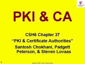 PKI CA CSH 6 Chapter 37 PKI Certificate