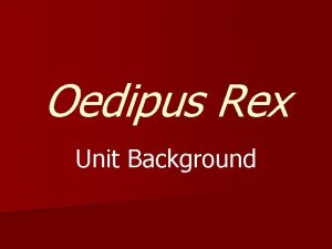 Oedipus rex context