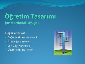 retim Tasarm Instructional Design Deerlendirme Deerlendirme Nesneleri Ara