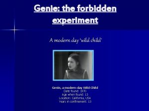 The forbidden experiment psychology