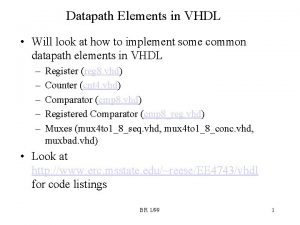 Datapath vhdl