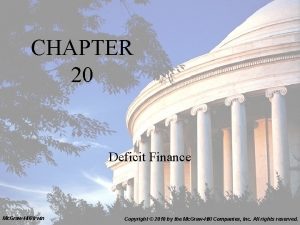 CHAPTER 20 Deficit Finance Mc GrawHillIrwin Copyright 2010