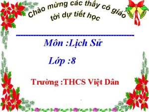 Mn Lch S Lp 8 Trng THCS Vit